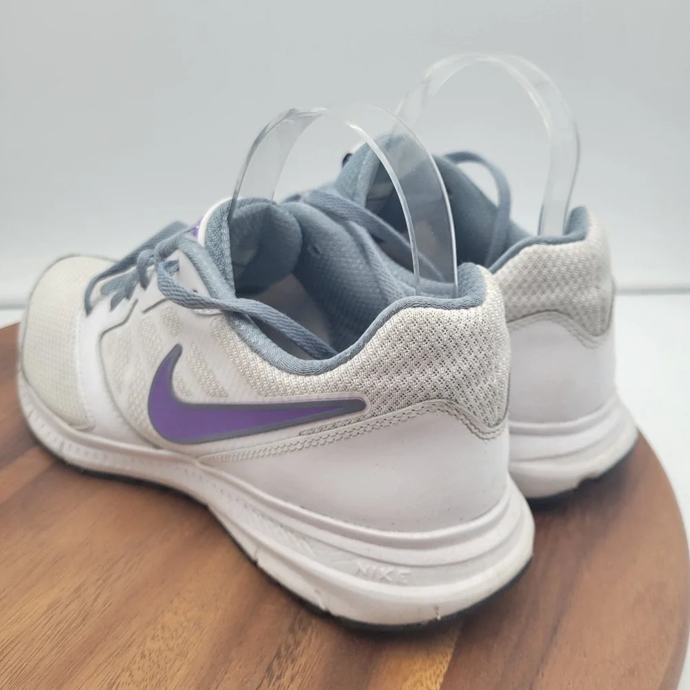 Nike Downshifter 6 Running Shoes Womens Size 10 White Purple Sneakers 684765-100